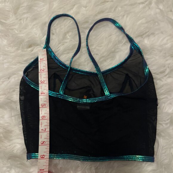 J. Valentine Vintage Rave Costume Top Mermaid Crop Tank Star Small - Picture 5 of 6